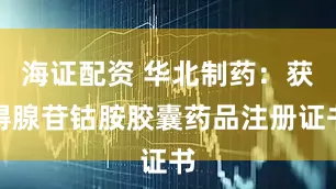 海证配资 华北制药：获得腺苷钴胺胶囊药品注册证书
