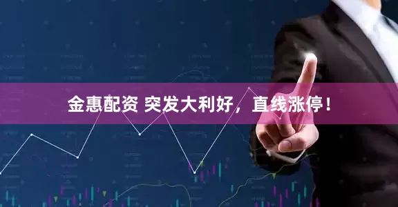 金惠配资 突发大利好，直线涨停！